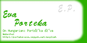 eva porteka business card